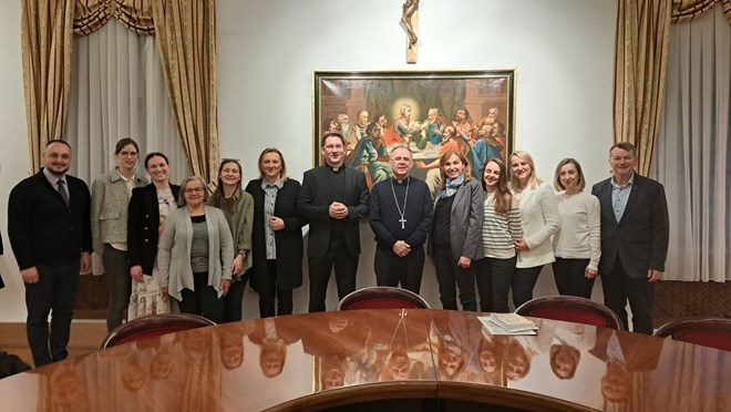Susret biskupa Radoša s tajništvom Kursilja Varaždinske biskupije
