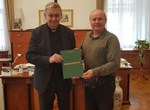 Posjet Josipa Horvata Majzeka autora knjige „Međimursko je" biskupu Mrzljaku
