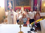 Krštenje petog djeteta obitelji Đuranek iz Župe sv. Franje Asiškog, Veliki Bukovec