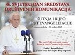 Poruka pape Benedikta XVI. za Svjetski dan sredstava društvenih komunikacija