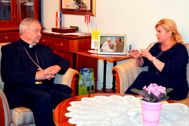 Biskup Mrzljak susreo se s predsjednicom Kolindom Grabar-Kitarović