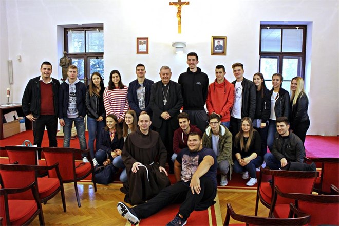 Framaši iz Hrvatske katoličke misije u Beču posjetili biskupa Mrzljaka