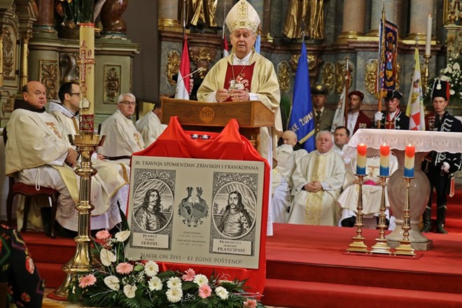 Biskup Mrzljak na spomendanu Zrinskih i Frankopana u Čakovcu