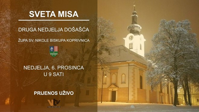 SNIMKA SVETE MISE IZ ŽUPE SVETOG NIKOLE BISKUPA U KOPRIVNICI SLAVLJENE NA DRUGU NEDJELJU DOŠAŠĆA