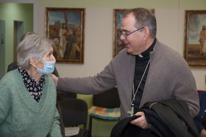 Biskup Radoš predslavio misu u Caritasovu domu u Ivancu