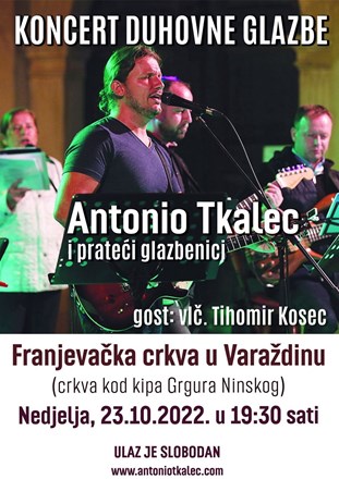 Koncert moderne duhovne glazbe Antonia Tkalca u Varaždinu