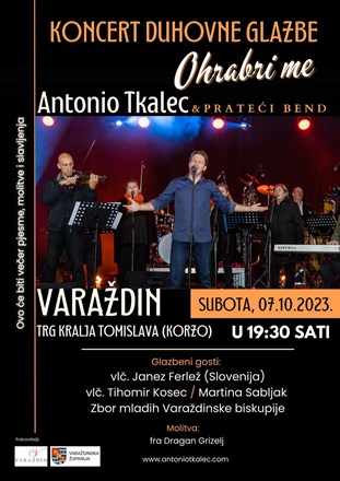 Antonio Tkalec održat će koncert - večer pjesme, molitve i slavljenja u Varaždinu