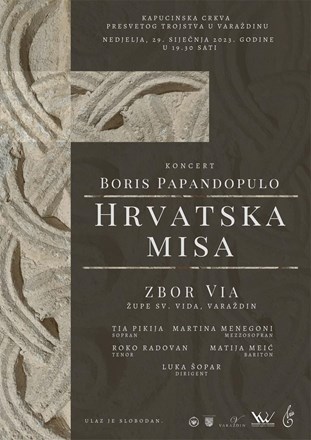 Koncertna izvedba "Hrvatske mise" Borisa Papandopula varaždinskog zbora Via