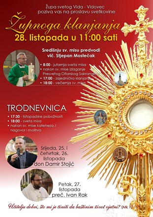 Godišnje župno klečanje u Vidovcu Trodnevnicu predvode don Damir Stojić i preč. Ivan Rak