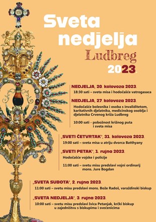 Program hodočašća proslave Dana ludbreške "Svete nedjelje" 2023.
