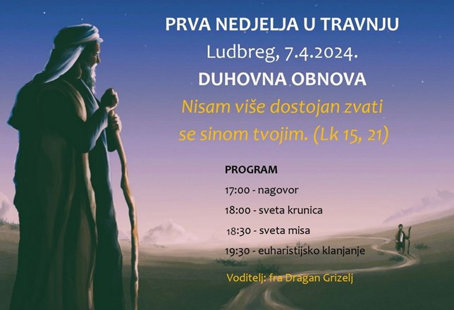 Fra Dragan Grizelj na nedjelju Božjeg milosrđa predvodi duhovnu obnovu u Ludbregu