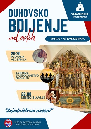 Duhovsko bdjenje mladih Varaždinske biskupije