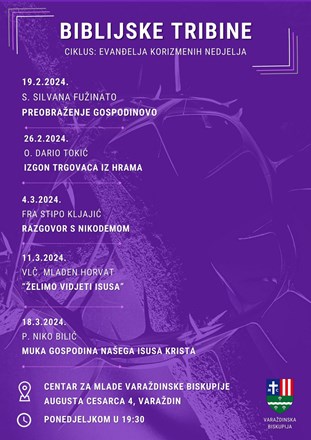 ​Ciklus biblijskih tribina o nedjeljnim korizmenim evanđeljima