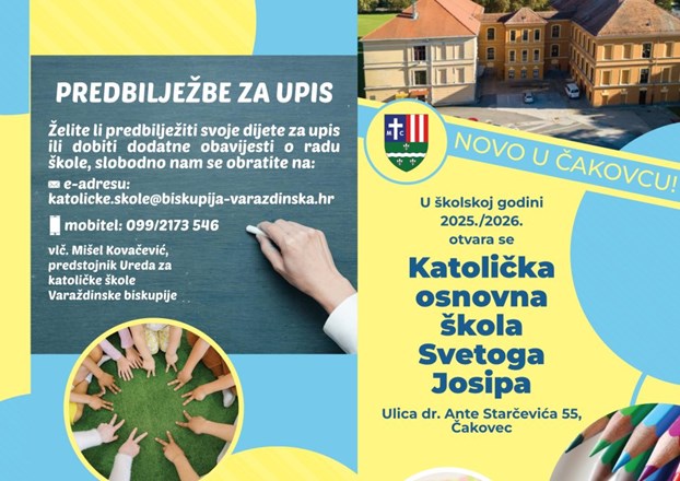 Katolička osnova škola Svetog Josipa u Čakovcu od jeseni otvara svoja vrata