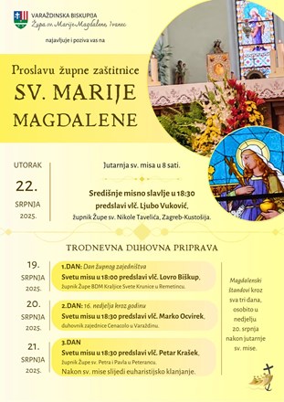 Trodnevnica i slavlje župne zaštitnice sv. Marije Magdalene u Ivancu