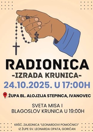 Radionice izrade krunica u Ivanovcu, Goričanu i Svetoj Mariji