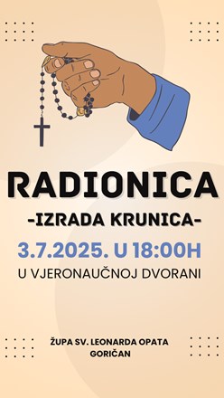 Radionica izrade krunica u župi Goričan