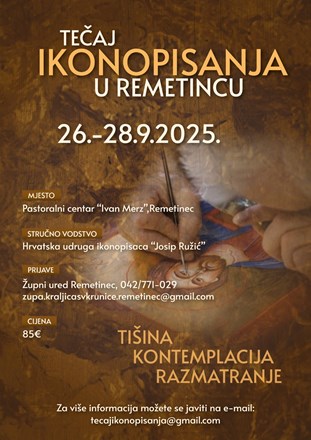 Tečaj ikonopisanja u Župi BDM Kraljice Krunice u Remetincu - otvorene prijave