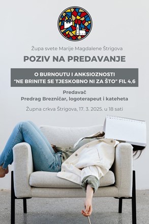 ​Župa Štrigova poziva na predavanje o „burnoutu“ i anksioznosti