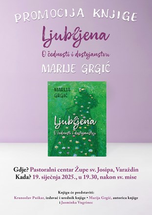 Predstavljanje knjige "Ljubljena. O čednosti i dostojanstvu" autorice Marije Grgić