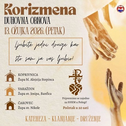 ​Korizmena duhovna obnova mladih u Koprivnici, Varaždinu i Čakovcu
