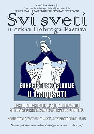 Euharistijsko slavlje na svetkovinu Svih svetih u crkvi Dobroga Pastira u Varaždinu