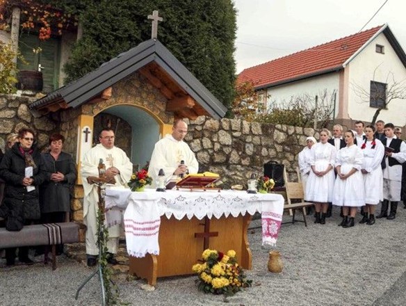 Blagoslov vina i kipa sv. Martina u Ivancu