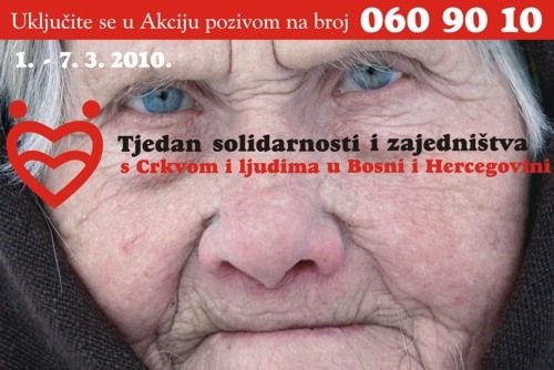 Tjedan solidarnosti i zajedništva s Crkvom i ljudima u Bosni i Hercegovini